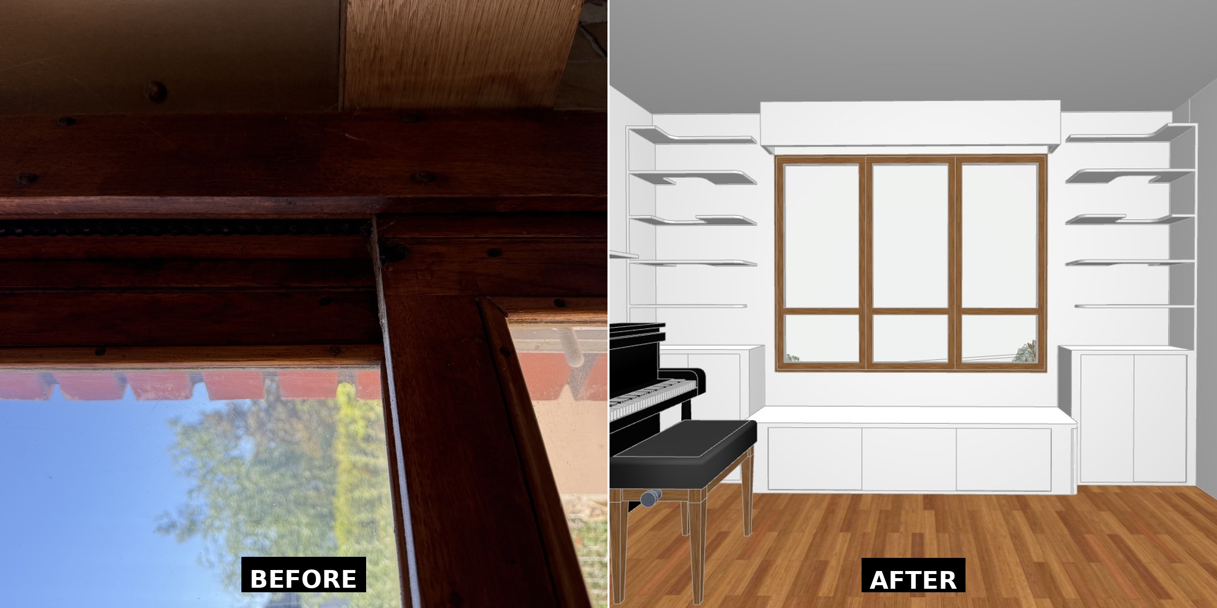 Interior Living Before/After